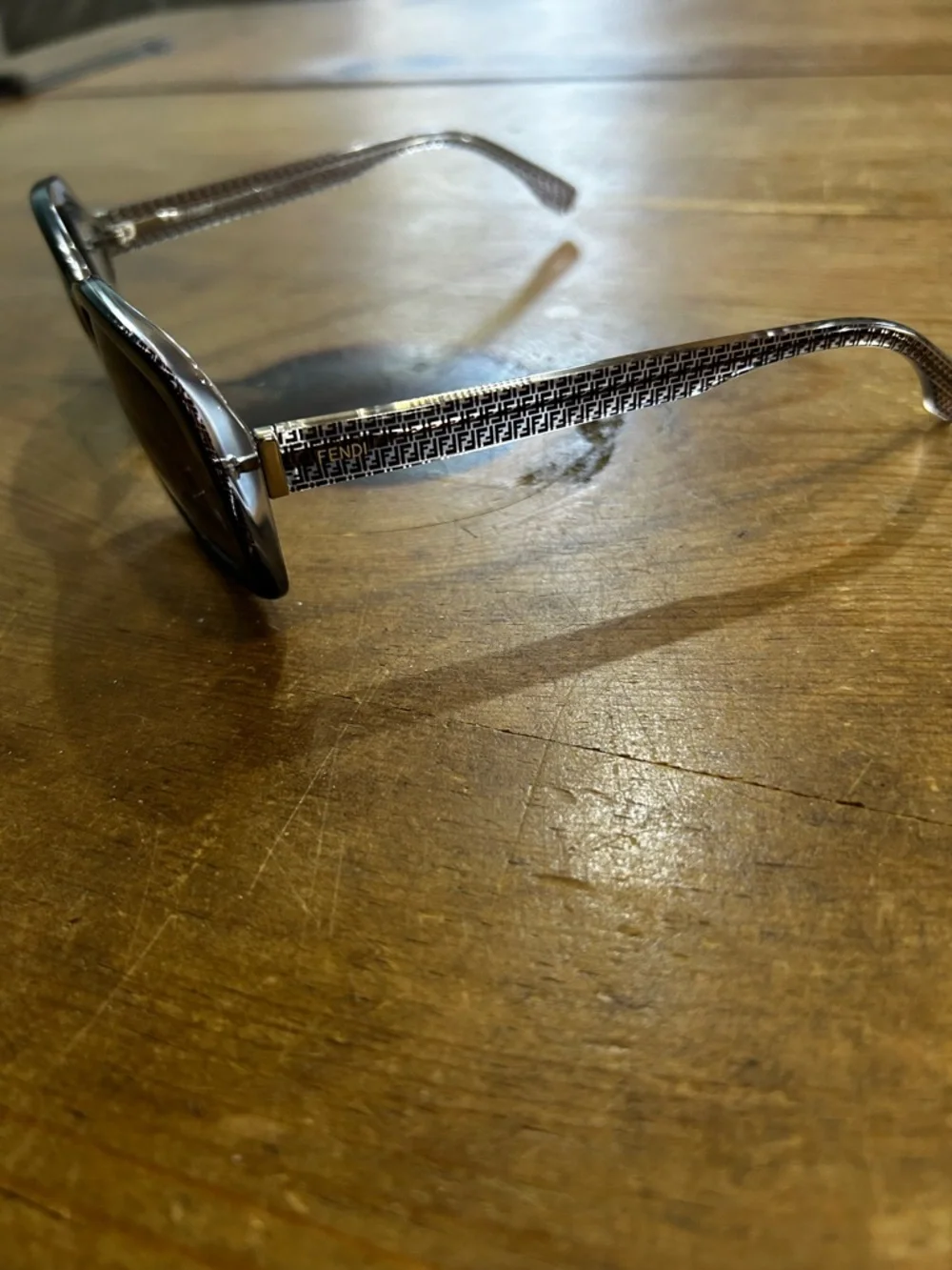 Fendi FF0002/S Brown Square Sunglasses | Logo Print Arms | 62-18-140